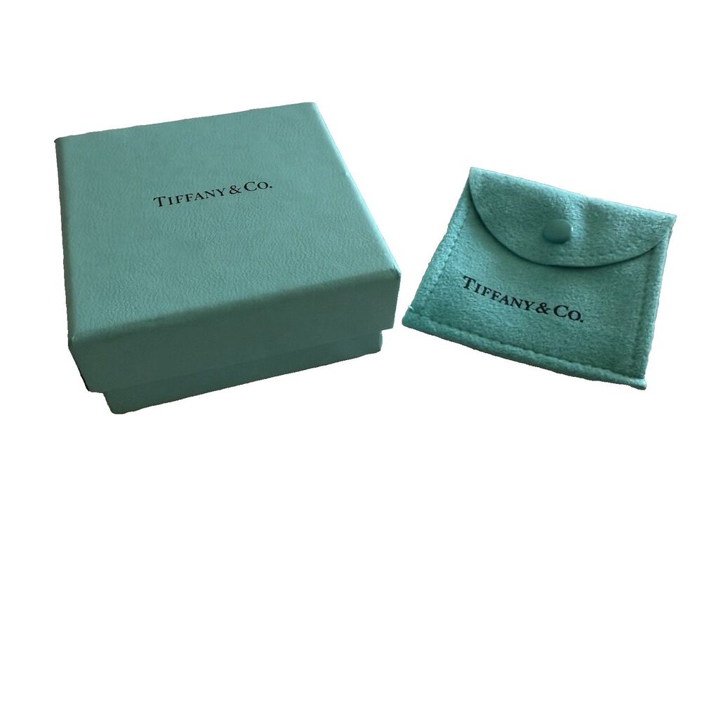 Tiffany & Co Jewelry Gift Box Teal Blue 3"x3"x1.5" Not Lined Unisex Cardboard